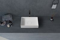 Раковина-чаша Abber Stein 50 AS2621 Белая матовая — фото 3, Раковины накладные