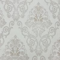 Обои Prima Italiana Ducale 80225 Винил на флизелине (1,06*10,05) Белый/Бежевый/Серебряный, Дамаск — фото 2, Обои для стен