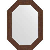 Зеркало Evoform Octagon 52х72 BY 7089 в багетной раме - Мозаика античная медь 70 мм — фото 1, Мебель для ванной