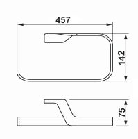 Полотенцедержатель Art&Max Gina 45 AM-G-2733-Nr Черный — фото 2, Полотенцедержатели