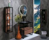 Товар: Тумба Boheme Armadi Art Loft 80 894-080-D подвесная Dark Wood - фото 4 Тумба Boheme Armadi Art Loft 80 894-080-D подвесная Dark Wood — фото 4, Мебель для ванной