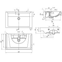 Тумба с раковиной Brevita Vega 80 УТ000022676 подвесная Зеленая матовая Золото — фото 9, Мебель для ванной