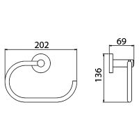 Полотенцедержатель Timo Saona 13050/00 Хром — фото 2, Полотенцедержатели