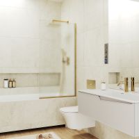 Товар: Шторка на ванну Maybah Glass MGV-95-3у 900x1400 в узком профиле Золото стекло сатиновое - фото 1 Шторка на ванну Maybah Glass MGV-95-3у 900x1400 в узком профиле Золото стекло сатиновое — фото 1, Неподвижные шторки для ванной