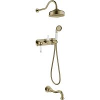 Душевая система Boheme Medici 308-MR-W Бронза — фото 1, Душевое оборудование. Душевая программа