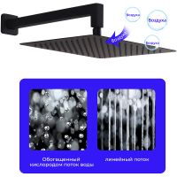 Товар: Душевая система Gappo G7107-6 Черная матовая - фото 4 Душевая система Gappo G7107-6 Черная матовая — фото 4, Встраиваемые душевые комплекты