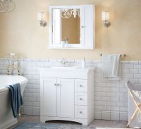 Товар: Тумба под раковину Corozo Техас 80 SD-00000323 Белая - фото 2 Тумба под раковину Corozo Техас 80 SD-00000323 Белая — фото 2, Мебель для ванной