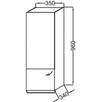 Шкаф пенал Jacob Delafon Odeon Up 36 EB893G-E10 подвесной Квебекский дуб — фото 3, Пеналы для ванной комнаты
