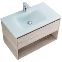 Тумба под раковину BelBagno Kraft 80 KRAFT-800-1C-SO-RGB подвесная Rovere Galifax Bianco — фото 7, Тумбы под раковину