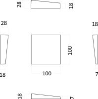 Гипсовая 3д панель Artpole Elementary Kvadro-mini E-0090 100x100 мм — фото 9, Гипсовые 3Д панели