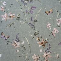 Обои Andrea Rossi Gavi 54373-7 Винил на флизелине (1,06*10) Зеленый/Розовый/Сиреневый, Бабочки/Цветы — фото 1, Обои для стен