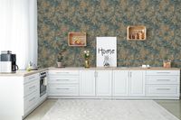 Обои Grandeco Elementum EE 1201 Винил на флизелине (0,53*10,05) Бежевый/Голубой/Бронзовый, Штукатурка — фото 5, Обои для стен