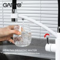 Смеситель для кухни Gappo G48 G4348 Белый Черный — фото 4, Смесители для кухни