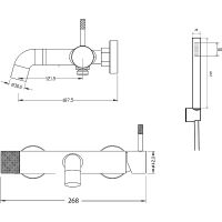 Товар: Смеситель для ванны Boheme Uno 463-G Золото - фото 2 Смеситель для ванны Boheme Uno 463-G Золото — фото 2, Смесители
