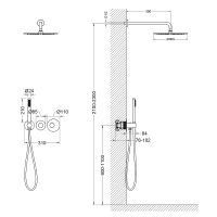 Душевая система Timo Saona SX-2359/17SM с термостатом Золото матовое — фото 2, Встраиваемые душевые комплекты
