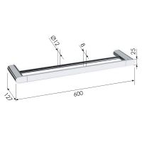 Товар: Полотенцедержатель Remer Lounge LN33BO двойной Белый матовый - фото 2 Полотенцедержатель Remer Lounge LN33BO двойной Белый матовый — фото 2, Полотенцедержатели