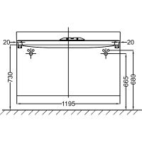 Тумба под раковину Jacob Delafon Rythmik 120 EB1305-E10 подвесная Квебекский дуб — фото 5, Тумбы под раковину