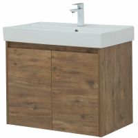 Тумба с раковиной Aquanet Nova Lite 75 302528 подвесная Дуб рустикальный — фото 3, Тумбы с раковиной