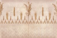 Фреска Ortograf Forma 32644 Фактура бархат FX Флизелин (4*2,7) Розовый/Бежевый, Листья/Абстракция арт-32644 (бархат FX) — фото 2, Фрески