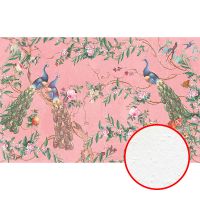 Фреска Ortograf Flora 31145 Фактура бархат FX Флизелин (4,3*2,7) Розовый/Разноцветный, Цветы/Птицы — фото 1, Фрески