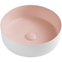 Раковина-чаша WeltWasser Elbach M3134 PW 35 10000004520 Белая Розовая — фото 1, Раковины накладные