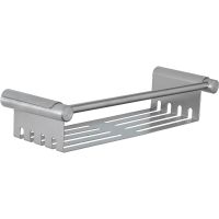 Полка корзина Nofer Roma 16823.S Матовая нержавеющая сталь — фото 1, Полки для ванной и душа