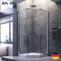 Душевой уголок AM.PM Gem 90x90 W90G-405-090MT профиль Хром матовый стекло прозрачное — фото 10, Душевые уголки