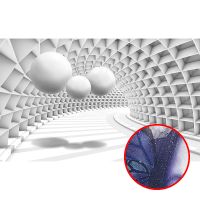 Фреска Ortograf 3D 33483 Фактура бархат серебро FX-S Флизелин (4,4*2,7) Белый/Серый, Абстракция — фото 1, Фрески