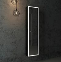 Зеркальный шкаф Континент Mirror Box black Led 40 МВК050 с подсветкой Черный — фото 11, Пеналы для ванной комнаты