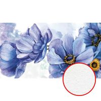 Фреска Ortograf Цветы 33962 Фактура бархат FX Флизелин (4,9*2,7) Голубой, Цветы/Живопись — фото 1, Фрески