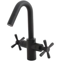 Смеситель для раковины Orange Mia M34-011B Черный матовый — фото 1, Смесители для раковины