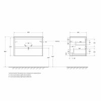 Тумба под раковину BelBagno Kraft 80 KRAFT-800-2C-SO-CG подвесная Cemento Grigio — фото 19, Тумбы под раковину