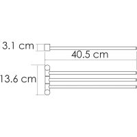 Полотенцедержатель WasserKRAFT K-1033BLACK поворотный Черный матовый — фото 2, Полотенцедержатели