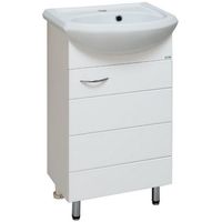 Тумба под раковину Runo Кипарис 45 00000000880 Белая — фото 1, Тумбы под раковину