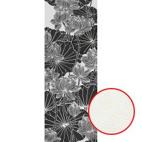 Фреска Ortograf Grafika Natura 31504 Фактура флок FLK Флизелин (1*2,7) Черный/Белый, Цветы — фото 1, Фрески