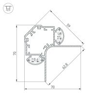 Товар: Профиль алюминиевый Arlight 034985 накладной для ГКЛ Белый - фото 2 Профиль алюминиевый Arlight 034985 накладной для ГКЛ Белый — фото 2, Профили для светодиодных лент