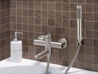 Смеситель для ванны Ростовская Мануфактура Сантехники SUS124-009E Нержавеющая сталь — фото 4, Смесители