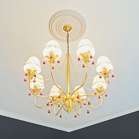 Розетка потолочная Европласт 1.56.035 485x40x485 мм — фото 2, Колонны