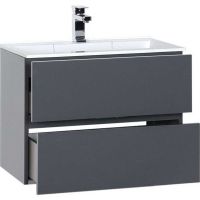 Товар: Тумба под раковину Aquanet Алвита 70 183992 подвесная Серый антрацит - фото 2 Тумба под раковину Aquanet Алвита 70 183992 подвесная Серый антрацит — фото 2, Мебель для ванной