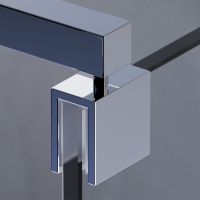 Душевая перегородка AM.PM Func 90 W84WI-90-F1-MTE профиль Хром матовый стекло прозрачное — фото 3, Душевые перегородки