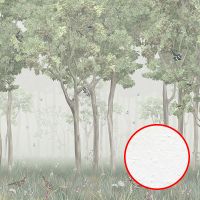 Фреска Ortograf Aurora 34108 Фактура бархат FX Флизелин (4*3) Серый/Зеленый, Деревья — фото 1, Фрески