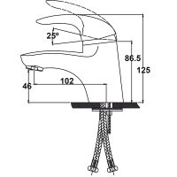 Смеситель для раковины Kaiser Safira 15011 Хром — фото 2, Смесители