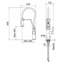 Смеситель для кухни Aquatek Европа AQ1388MB Черный матовый — фото 7, Смесители для кухни
