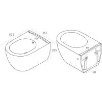 Товар: Биде Boheme Bianca 964-W подвесное Белый глянец - фото 2 Биде Boheme Bianca 964-W подвесное Белый глянец — фото 2, Биде