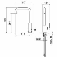 Смеситель для кухни Aquatek Лира AQ1480CR Хром — фото 8, Смесители для кухни