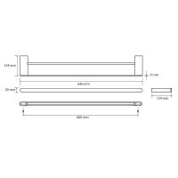 Полотенцедержатель Bemeta Organic Black 167104050 Черный матовый — фото 2, Полотенцедержатели
