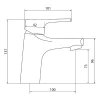 Смеситель для раковины Damixa Origin Balance Хром арт-790210000 — фото 5, Смесители для раковины