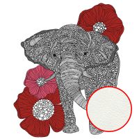 Фреска Ortograf Животные 9611 Фактура флок FLK Флизелин (2,2*2,7) Белый/Серый/Красный, Животные/Цветы/Абстракция арт-9611 (флок FLK) — фото 1, Фрески