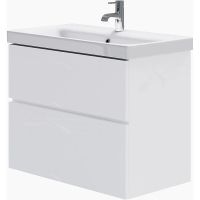 Тумба под раковину Bellezza Жаклин 80 4636413110010 подвесная Белая — фото 1, Тумбы под раковину