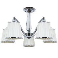 Люстра Artelamp Talitha A4047PL-5CC Белая Хром — фото 1, Люстры